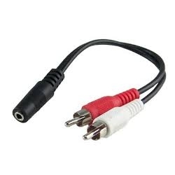 Stereo audio redukcia 3,5mm Stereo Jack F - CINCH M x2