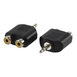 Stereo redukcia audio stereo Jack 3,5mm M - 2xCINCH F