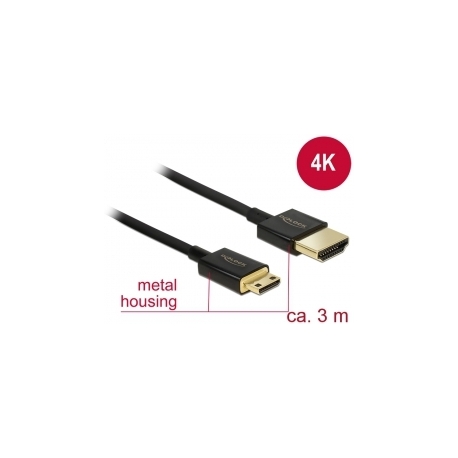 Kábel HDMI A - HDMI Mini-C 3D 4K norma HDMI 2.0 aktívni
