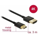 Kábel HDMI A - HDMI Mini-C 3D 4K norma HDMI 2.0 aktívni