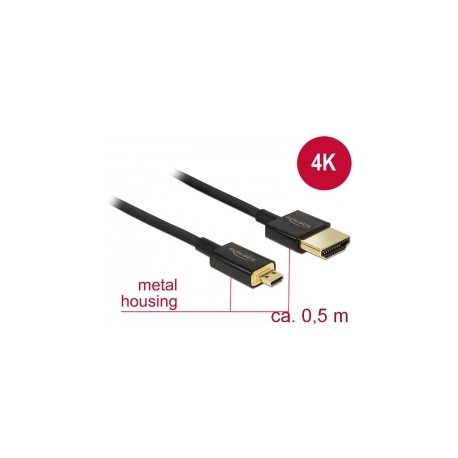 Kábel HDMI A - HDMI Micro-D 3D 4K norma HDMI 2.0