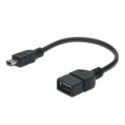 USB redukcia AF - USB mini 5pin M normy  USB 2.0 - zapojenie OTG