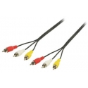 Prepojovací kábel 3 x CINCH M-M