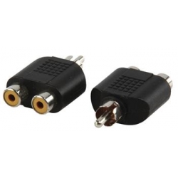 Mono audio adaptér 2xCINCH F - CINCH M