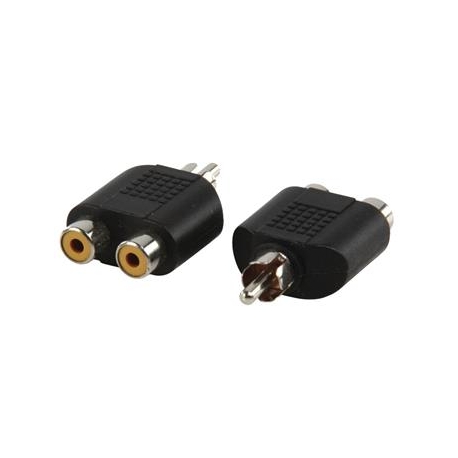 Mono audio adaptér 2xCINCH F - CINCH M