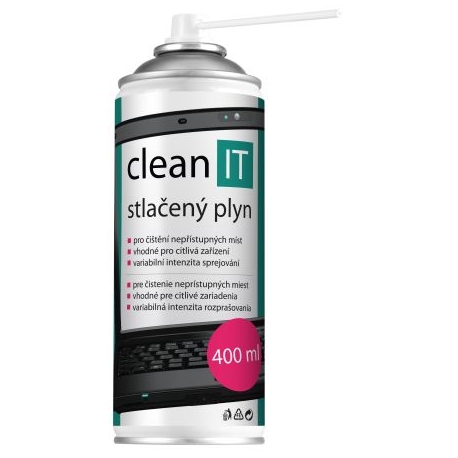 CLEAN IT-  silný stlačený plyn, horľavý 400ml