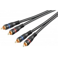 Kvalitný prepojovací kábel audio 2xCINCH, M/M