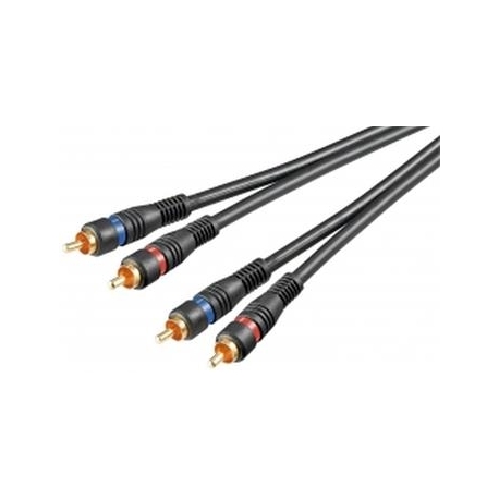 Kvalitný prepojovací kábel audio 2xRCA, M/M