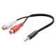 Redukcia audio stereo Jack 3,5mm M / 2xCINCH F