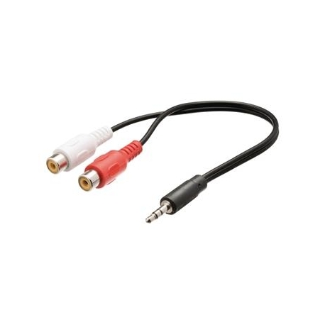 Redukcia audio stereo Jack 3,5mm M / 2xCINCH F