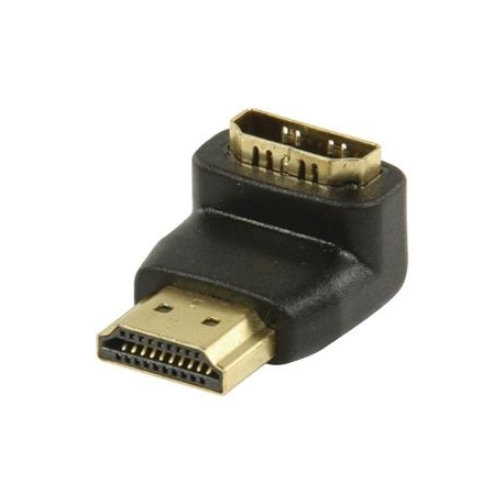 Spojka HDMI A M - A F uhlová -90 stupňov