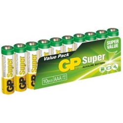Batérie GP AAA Super, alkalické - 10 ks, fólia