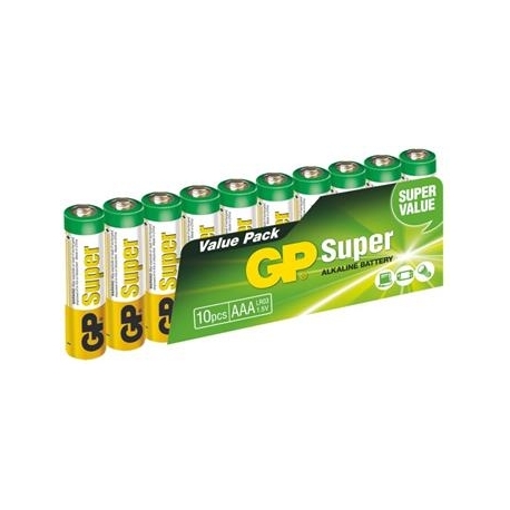 Batérie GP AAA Super, alkalické - 10 ks, fólia