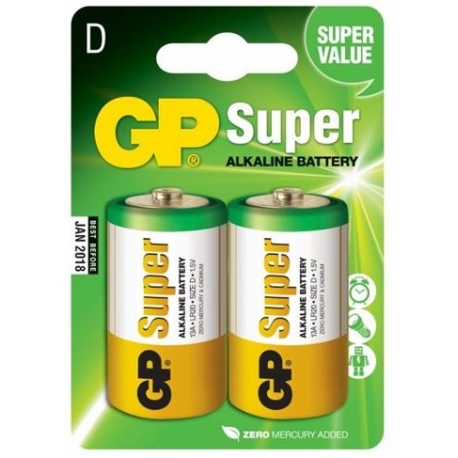 Batéria GP Super D, LR20, veľké mono, Alkalická, 1.5V