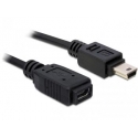 Predlžovací kábel USB mini 5pin M -USB mini 5pin F norma USB 2.0